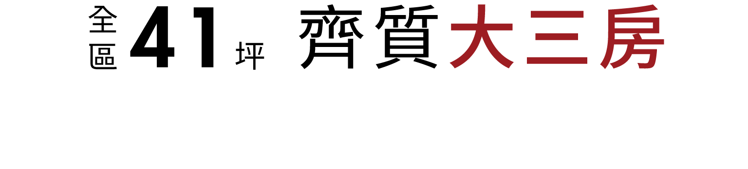 全區41坪 齊質大三房